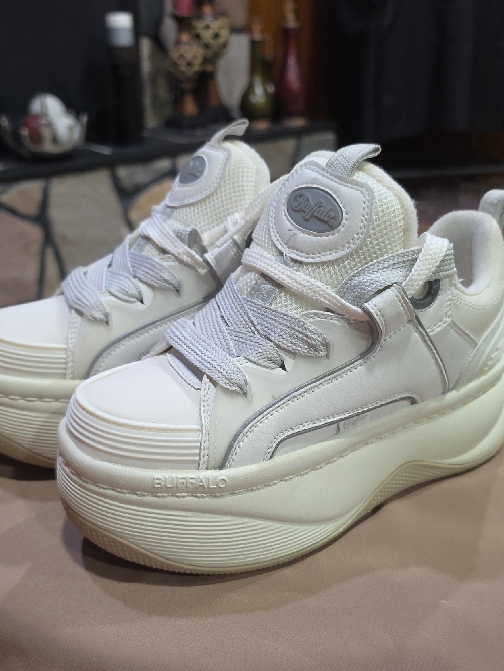 Buffalo David Bitton White Platform Sneakers